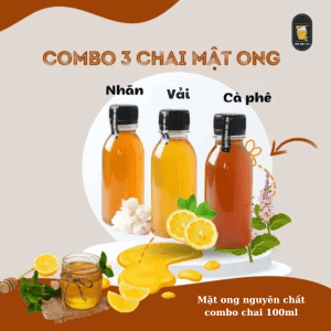 Combo 3 chai mật ong nguyên chất 100ml Mật Mộc Trà