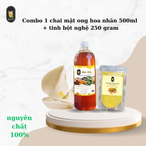 Combo mật ong hoa nhãn kết hợp tinh bột nghệ